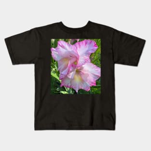 Perfectly Pink Gladiola Flower Kids T-Shirt